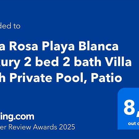 Villa Rosa Playa Blanca Luxury 2 Bed 2 Bath Villa With Private Pool, Patio Eksteriør billede